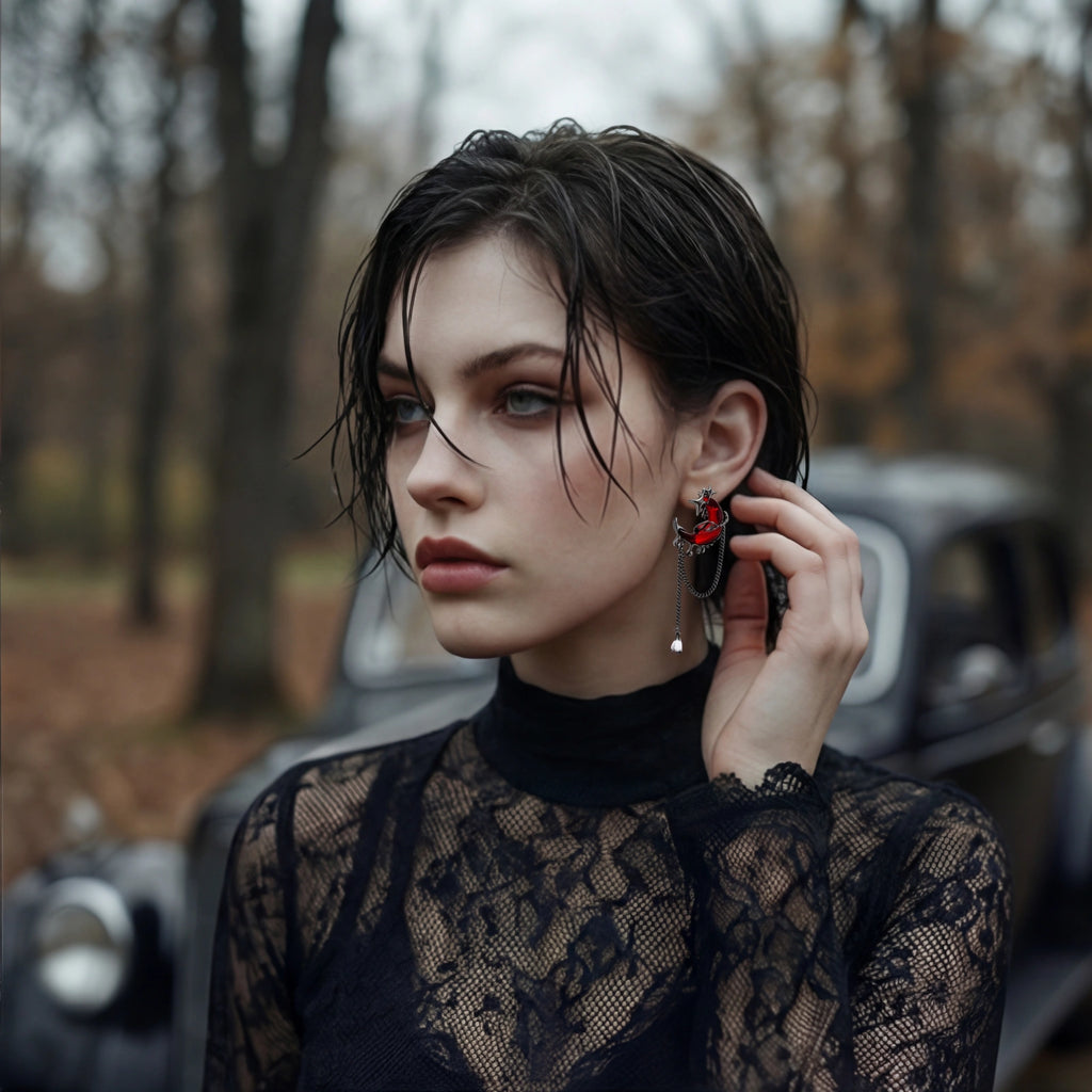 Blood Moon Earrings