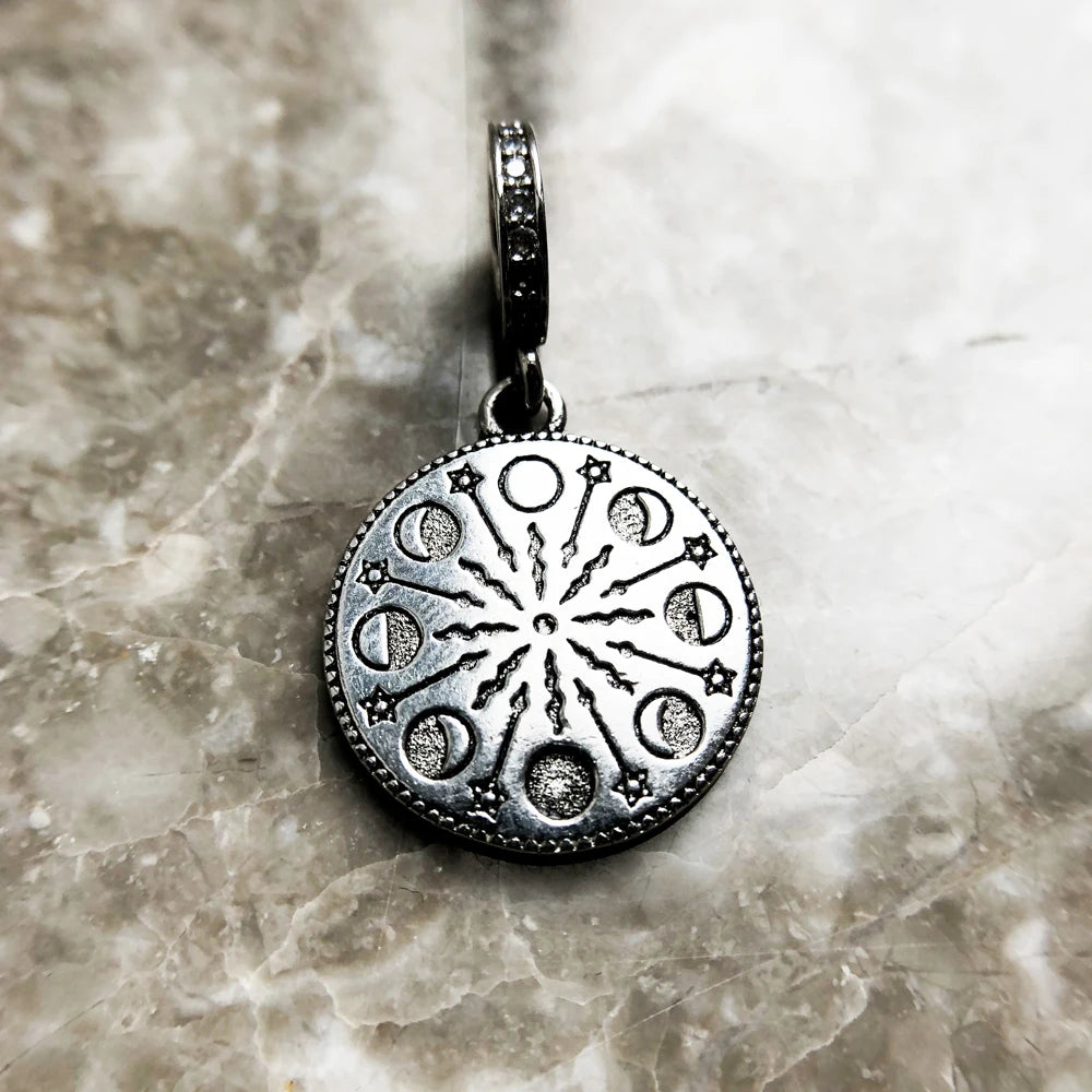 Moonphase Sterling Silver Charm