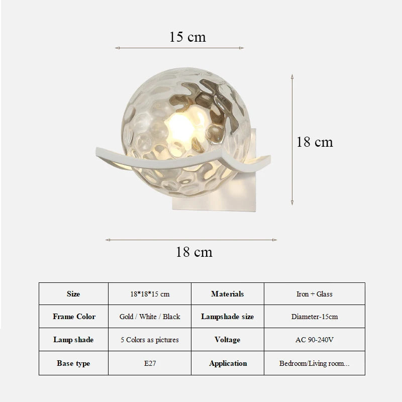 Lunar Glass Wall Light