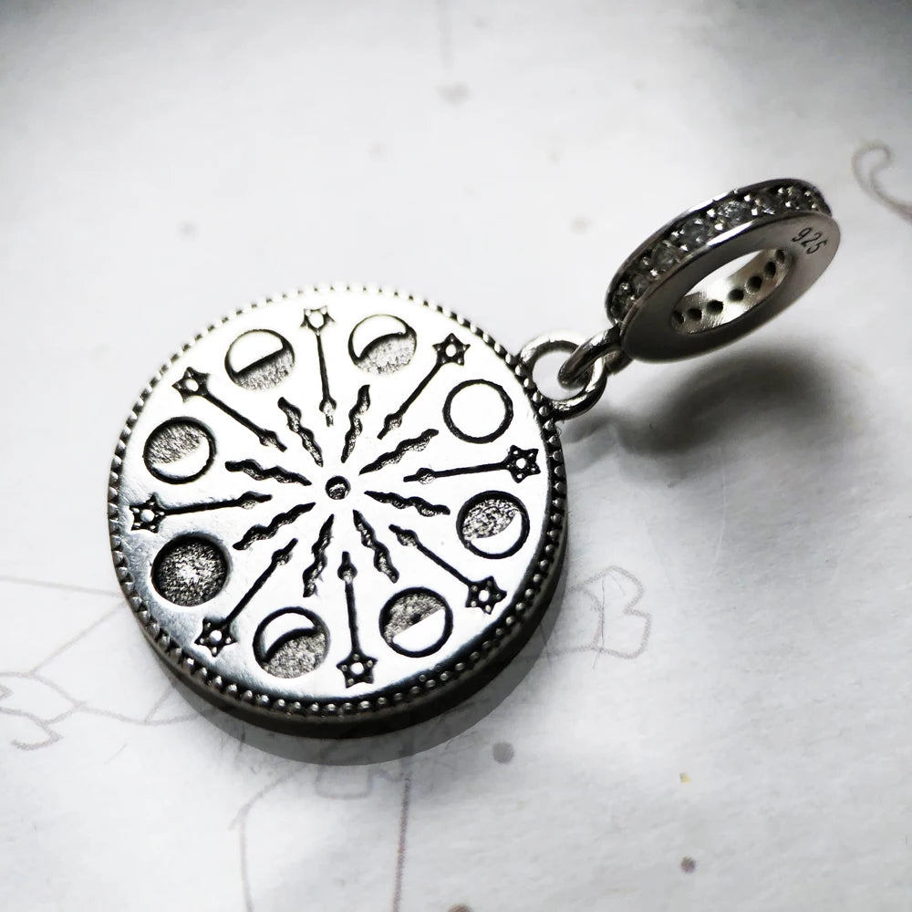 Moonphase Sterling Silver Charm