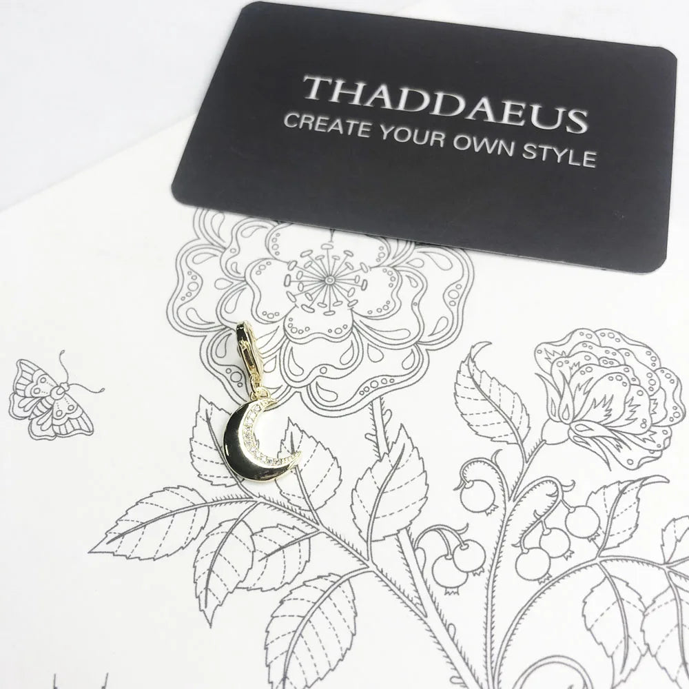 Golden Crescent Sterling Silver Charm