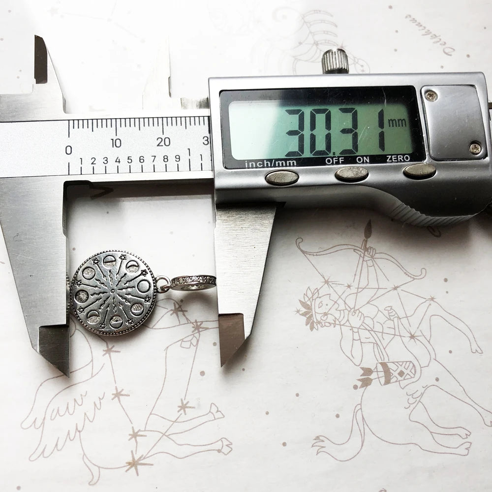 Moonphase Sterling Silver Charm