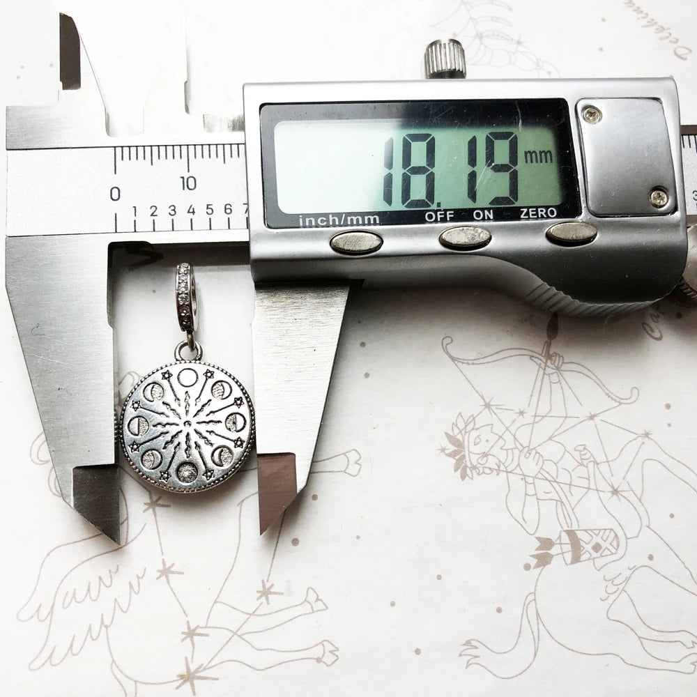 Moonphase Sterling Silver Charm
