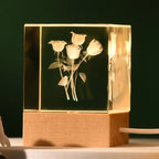 Illuminated Galaxy Crystal Cube