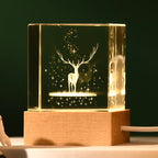 Illuminated Galaxy Crystal Cube