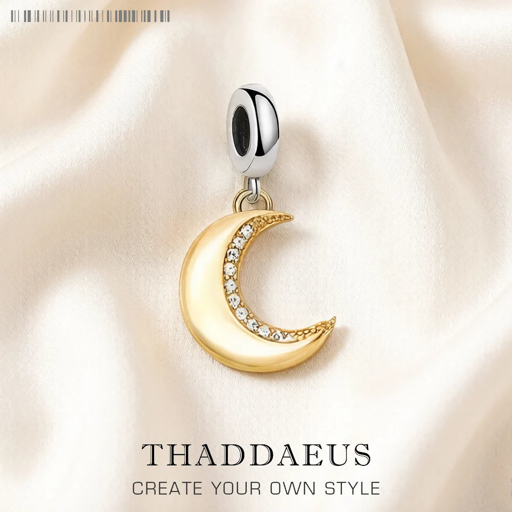Golden Crescent Sterling Silver Charm
