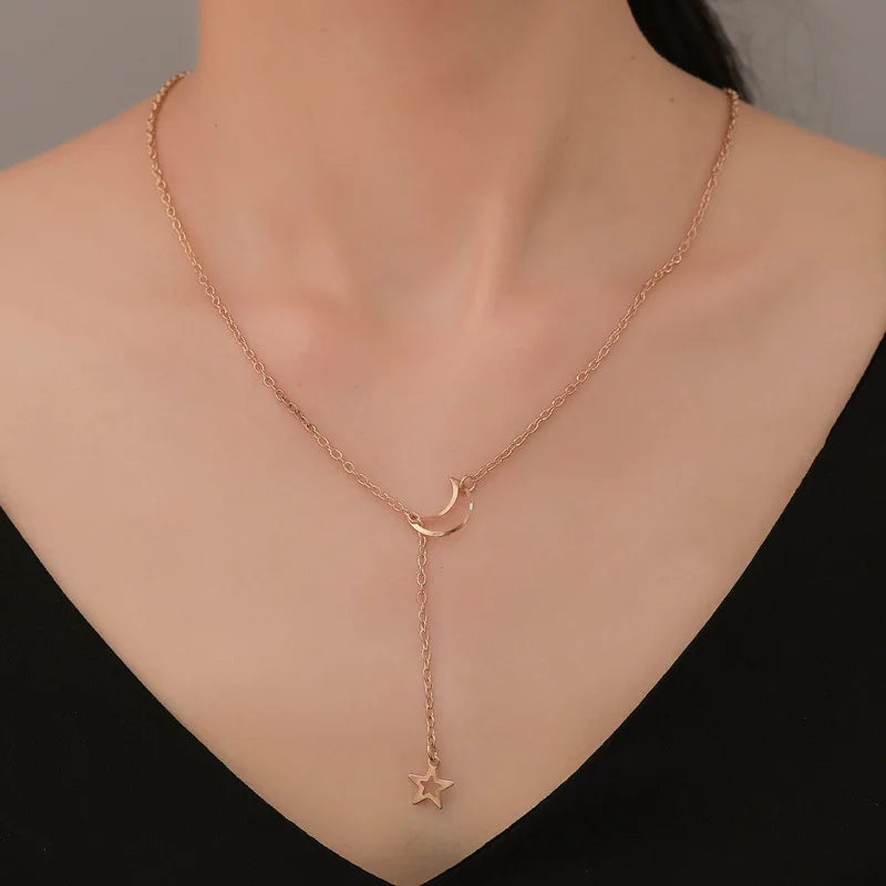 Celestial Moon & Star Necklace