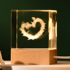 Illuminated Galaxy Crystal Cube