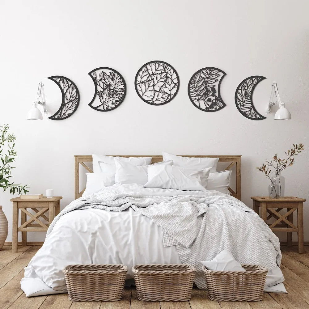 Moonphase Wooden Wall Sculpture