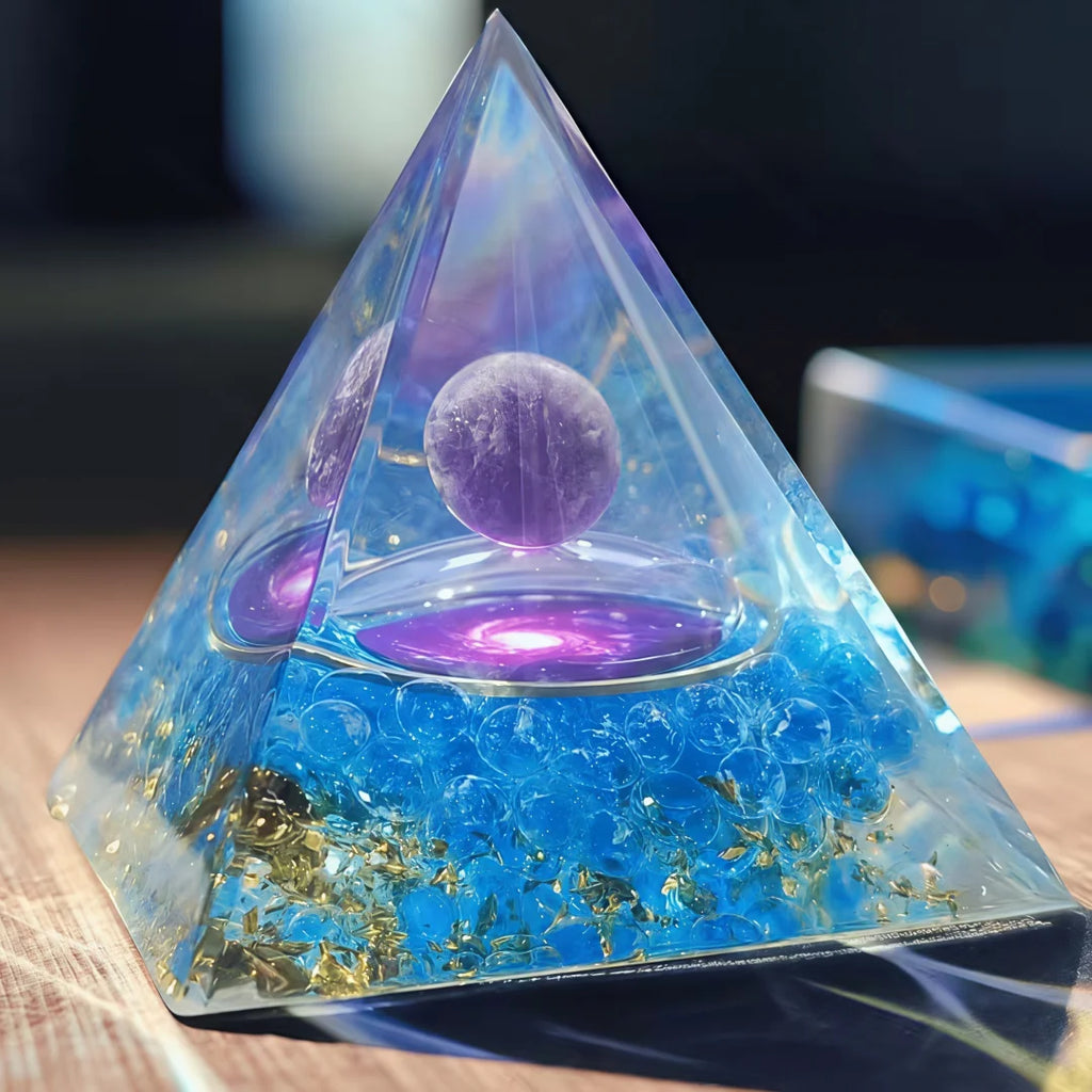 Cosmic Amethyst Pyramid
