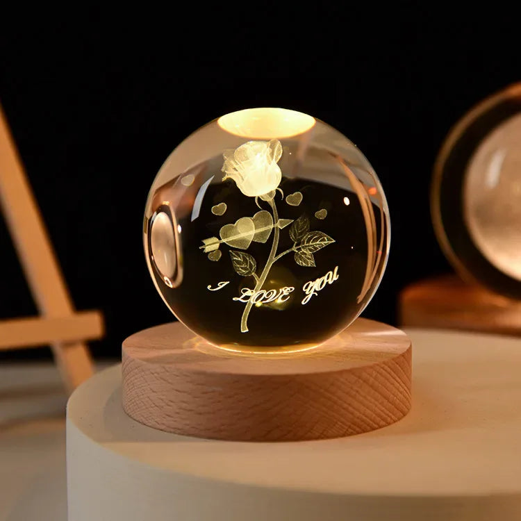 Solar System Crystal Globe