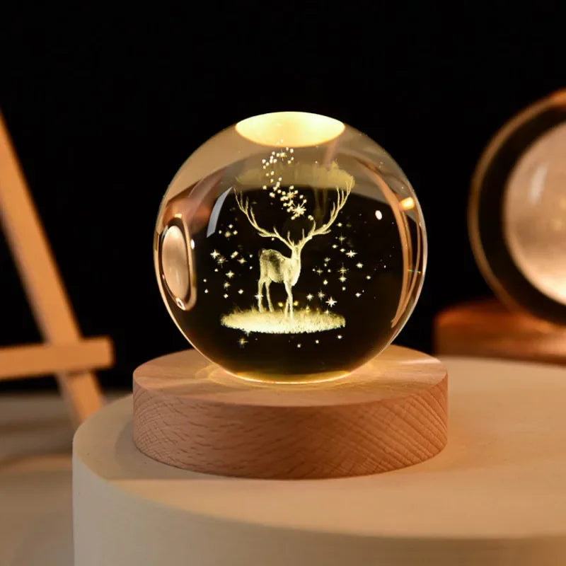 Solar System Crystal Globe