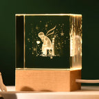 Illuminated Galaxy Crystal Cube