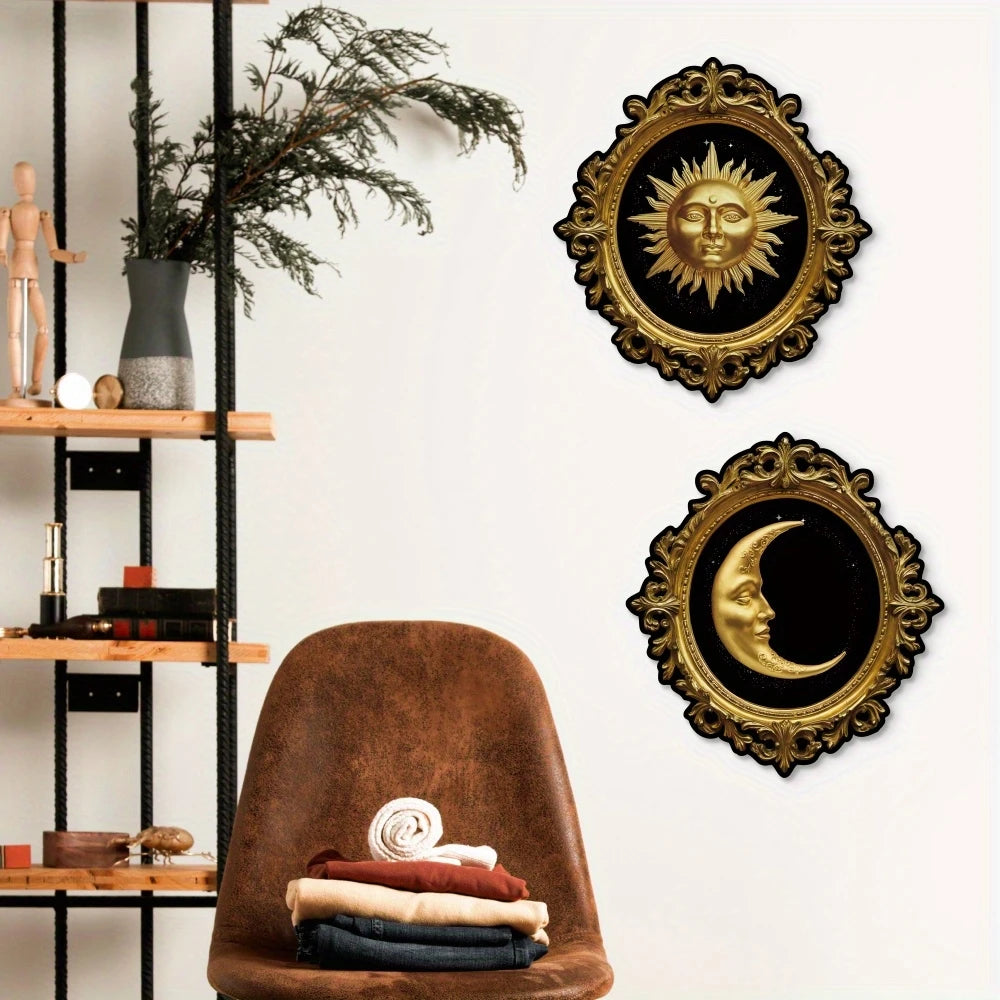 Sun & Moon Wooden Wall Panels