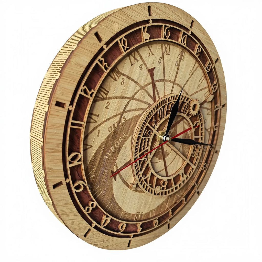 Prague Orrery Astronomical Wall Clock