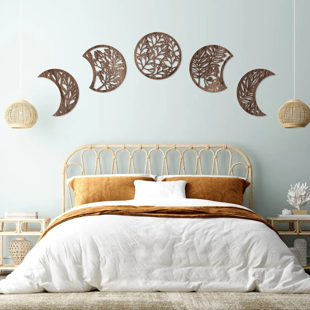 Moonphase Wooden Wall Sculpture