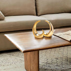 Golden Moon Sculpture Pair