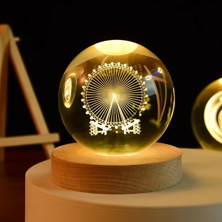 Solar System Crystal Globe