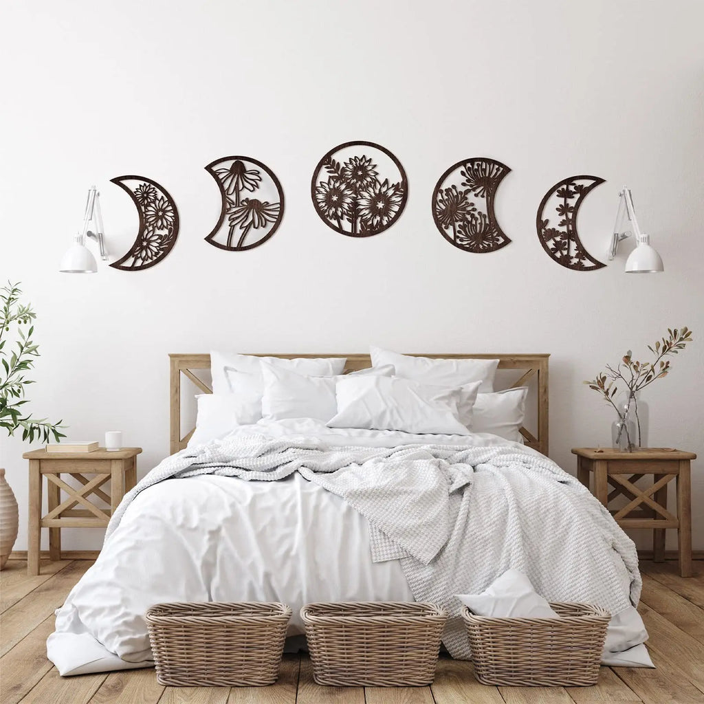 Moonphase Wooden Wall Sculpture