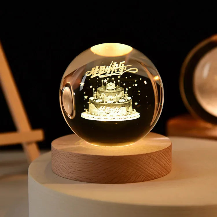 Solar System Crystal Globe