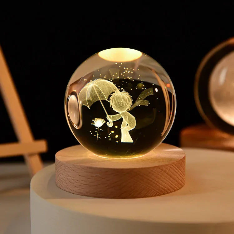 Solar System Crystal Globe