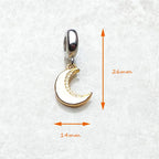 Golden Crescent Sterling Silver Charm