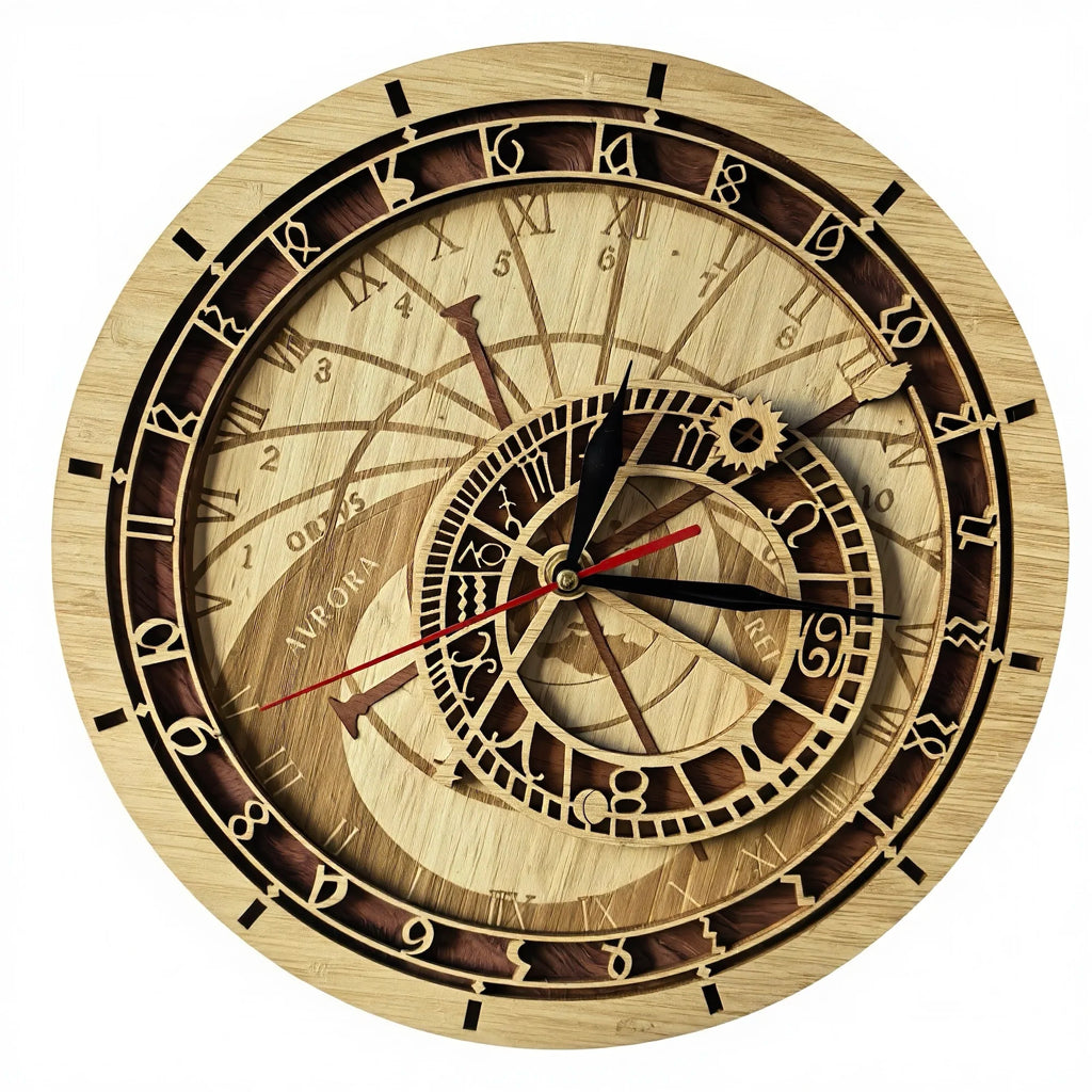 Prague Orrery Astronomical Wall Clock