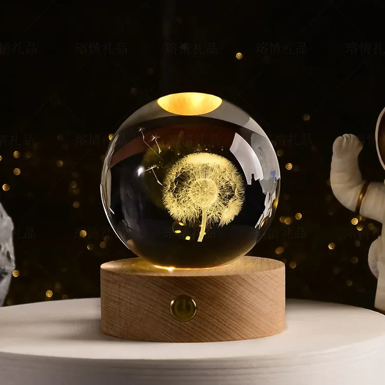 Solar System Crystal Globe
