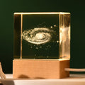 Illuminated Galaxy Crystal Cube