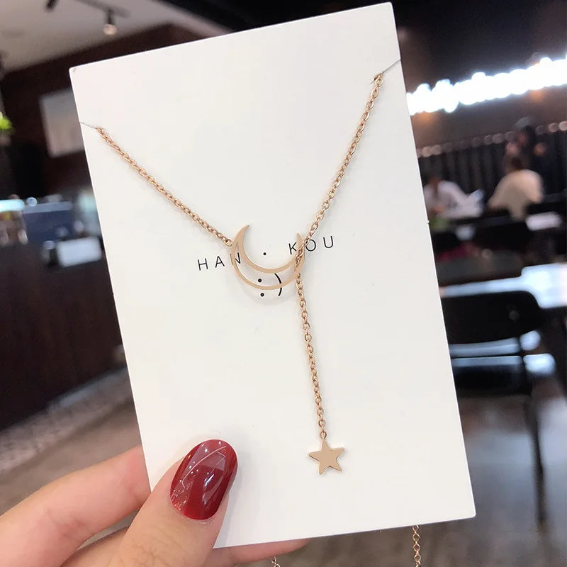 Celestial Moon & Star Necklace