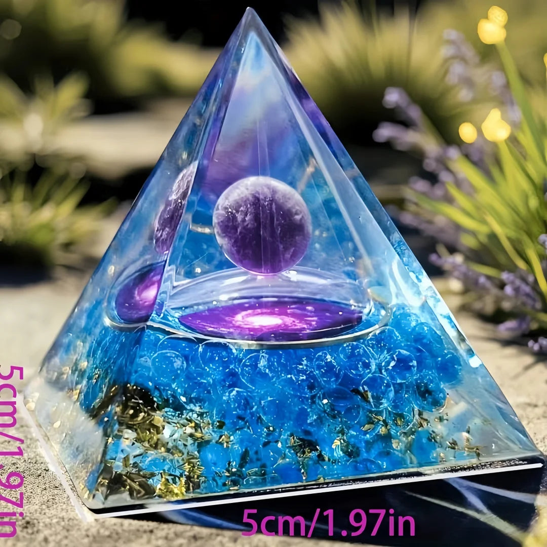 Cosmic Amethyst Pyramid