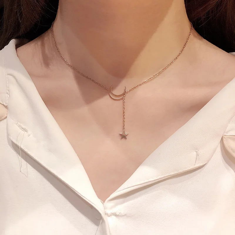 Celestial Moon & Star Necklace