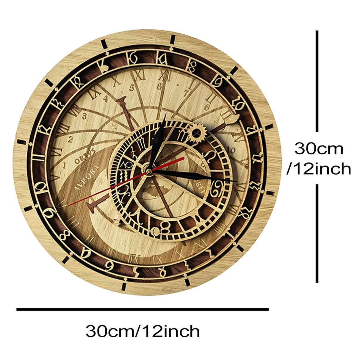 Prague Orrery Astronomical Wall Clock