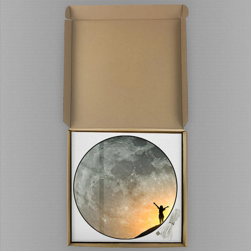 Full Moon Digital Wall Clock