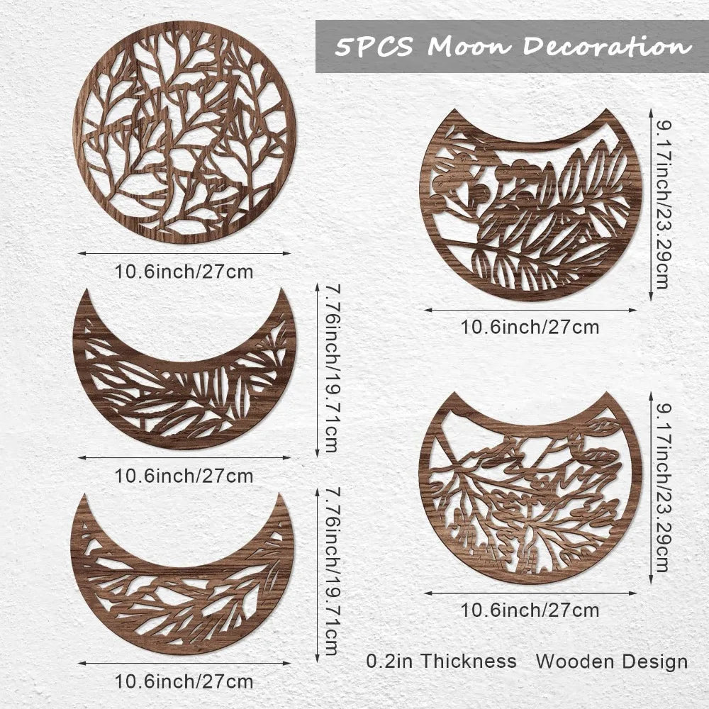 Moonphase Wooden Wall Sculpture