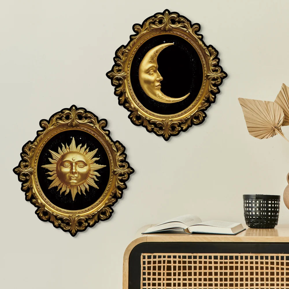 Sun & Moon Wooden Wall Panels