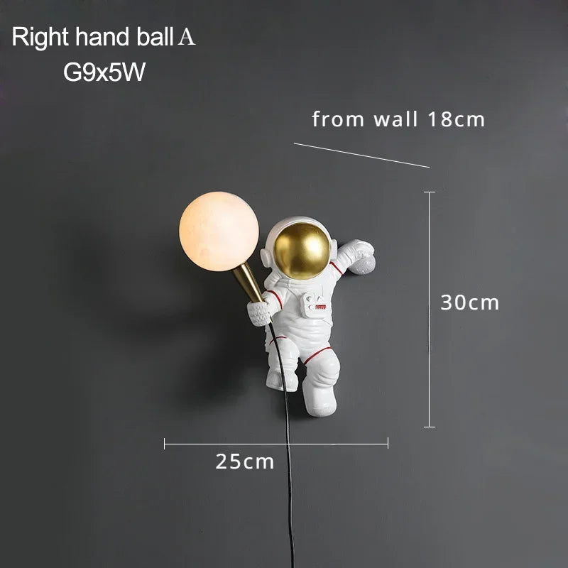 Lunar Explorer Astronaut Wall Light