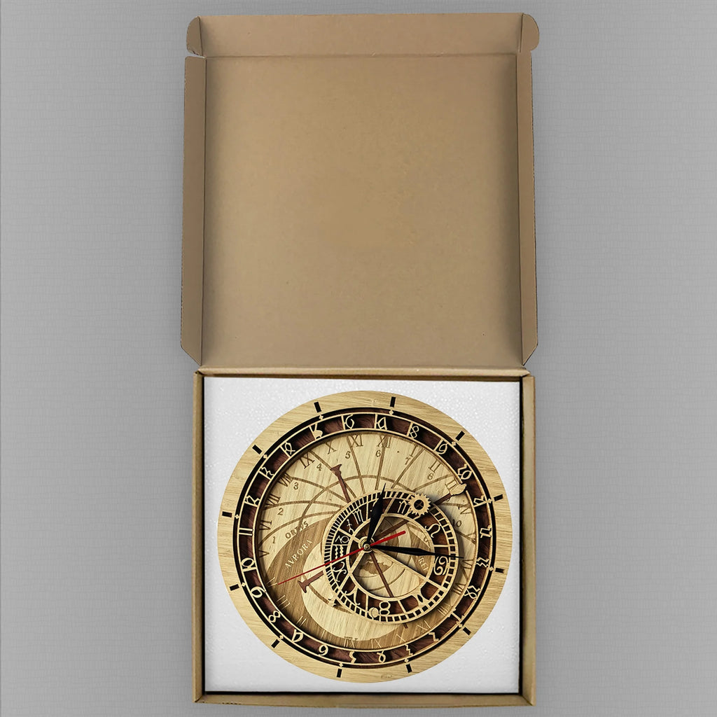 Prague Orrery Astronomical Wall Clock
