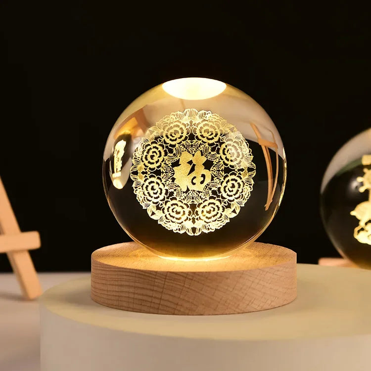 Solar System Crystal Globe