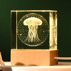 Illuminated Galaxy Crystal Cube