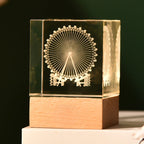 Illuminated Galaxy Crystal Cube