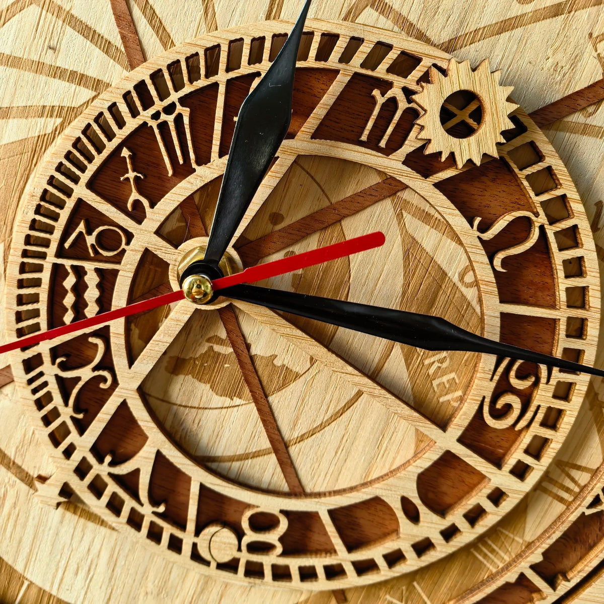 Prague Orrery Astronomical Wall Clock