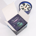 Zodiac Crystal Candle & Gemstone Bracelet — Aquarius