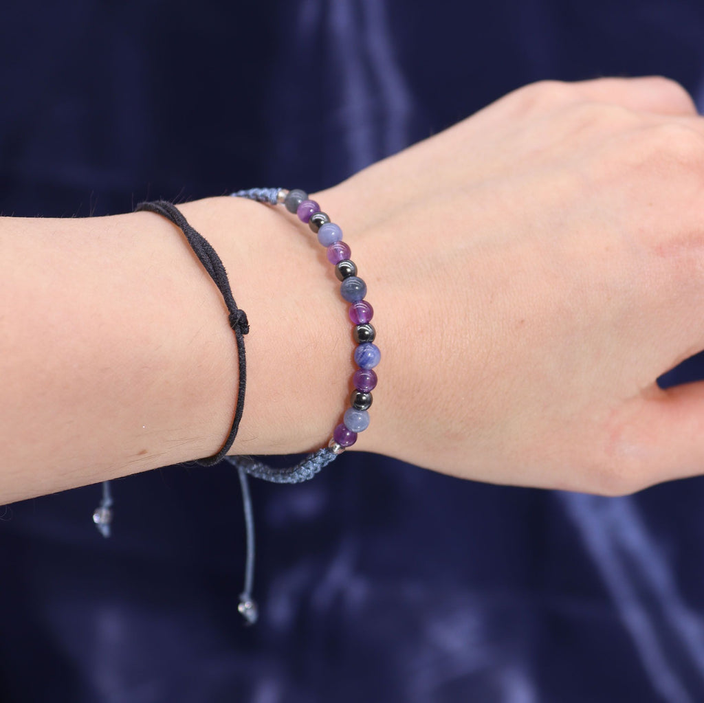 Zodiac Crystal Candle & Gemstone Bracelet — Sagittarius