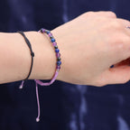 Zodiac Crystal Candle & Gemstone Bracelet — Aquarius