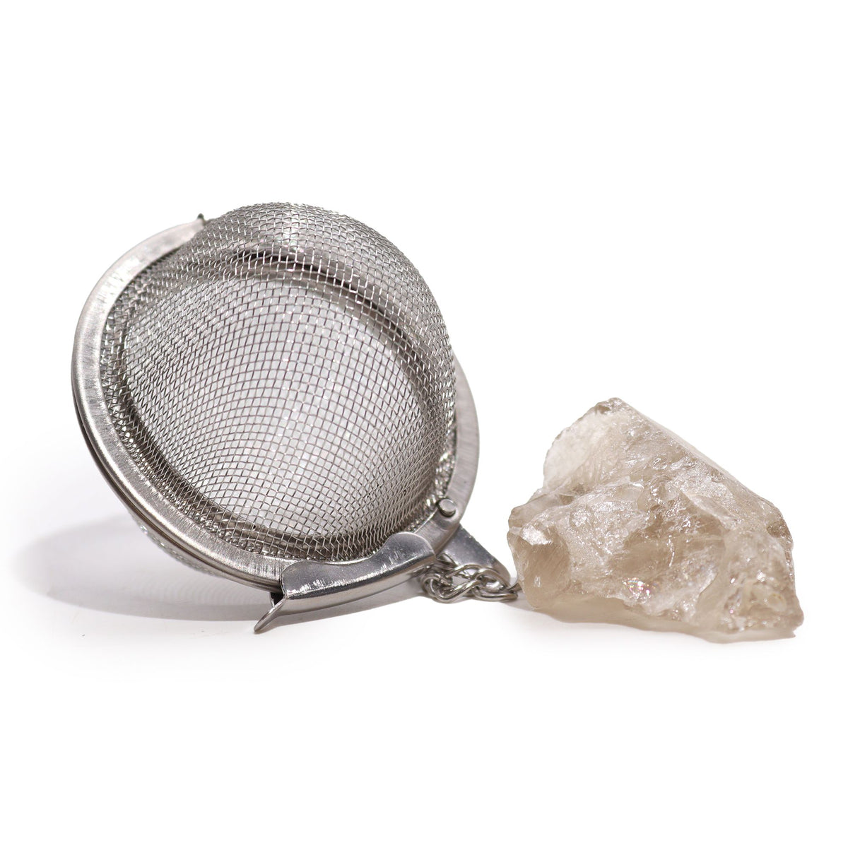 Celestial Gemstone Tea Strainer — Smoky Quartz