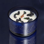 Zodiac Crystal Candle & Gemstone Bracelet — Aquarius