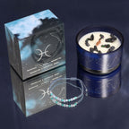 Zodiac Crystal Candle & Gemstone Bracelet — Pisces