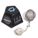 Celestial Gemstone Tea Strainer — Rainbow Moonstone