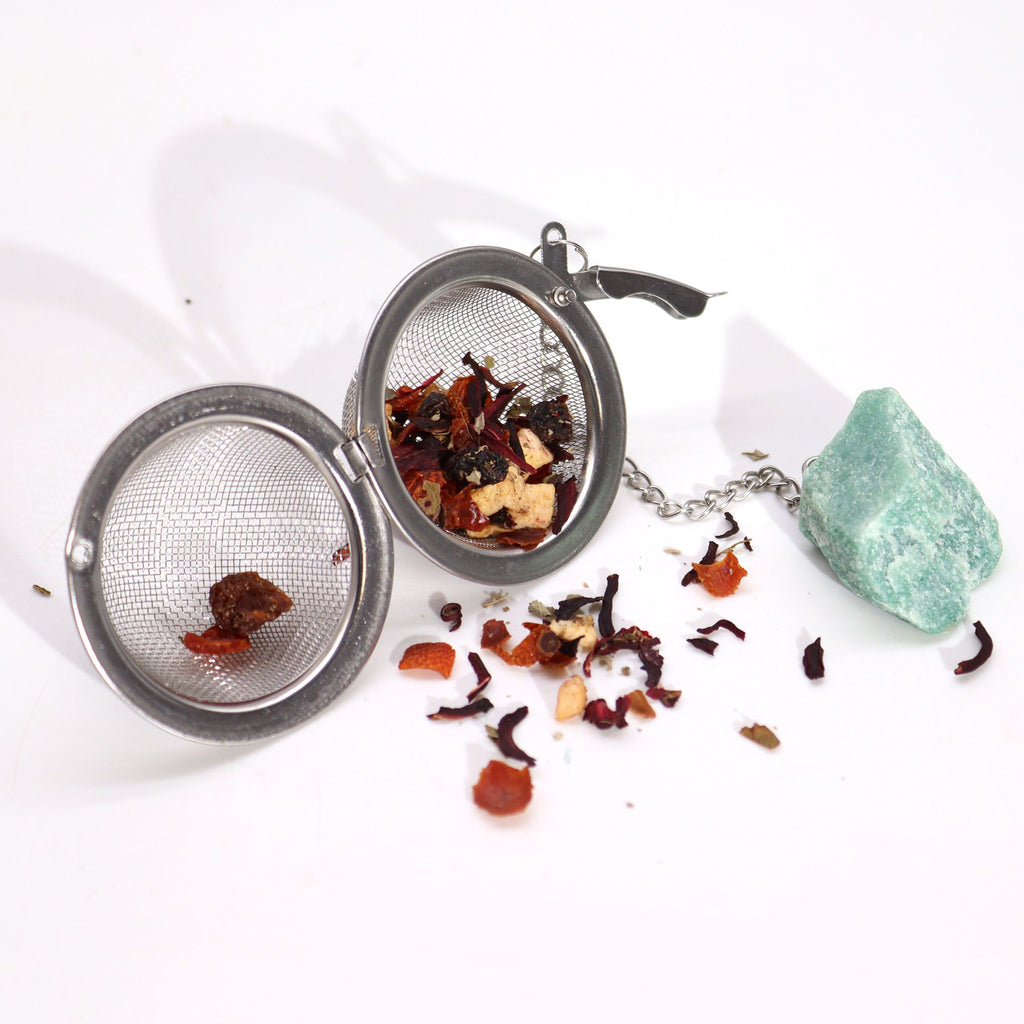 Celestial Gemstone Tea Strainer — Amethyst Cluster
